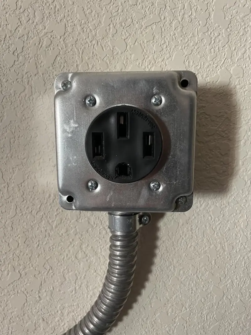 NEMA 14-50 outlet installed for Electrical Panel Upgrade in Knob Noster